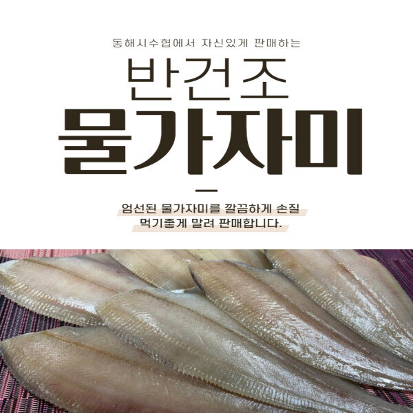 [동해시수협] 동해안 손질 물가자미 16~20마리 (1kg내외)